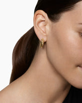 Sculpted Cable Hoop Earrings in 18K Yellow Gold, 18.6mm